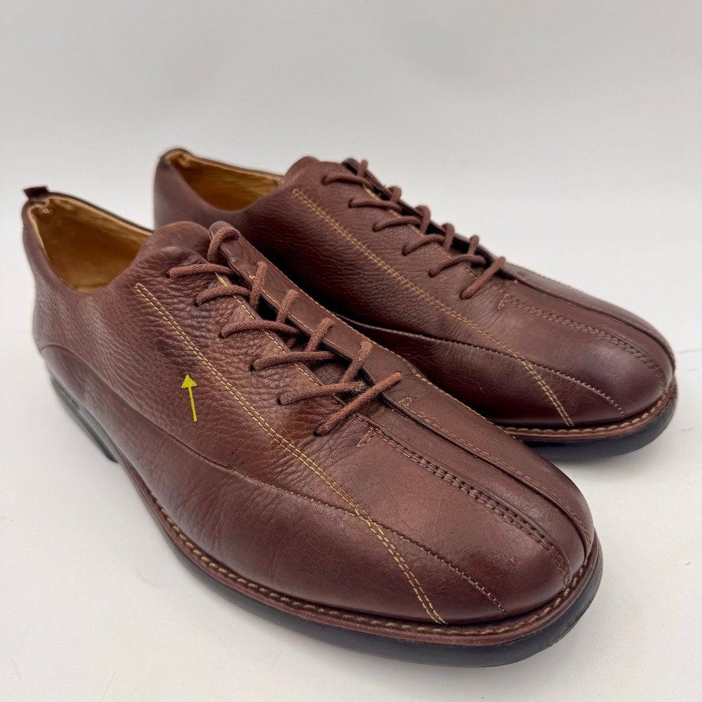 Florsheim Mens Comfortech Brown Leather Split Toe Oxford Dress Shoes 11M